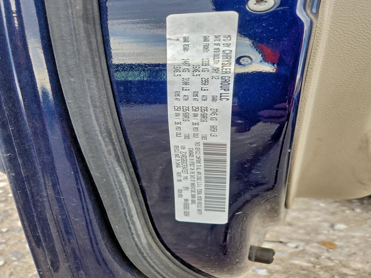 2012 Dodge Grand Caravan Se VIN: 2C4RDGBG6CR347227 Lot: 92266105