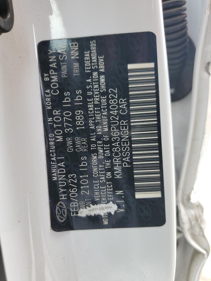 2023 Hyundai Venue Sel VIN: KMHRC8A36PU240822 Lot: 92043375