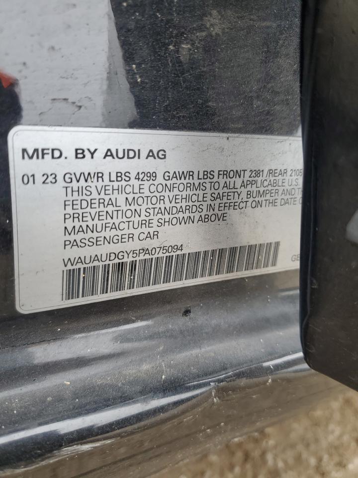 2023 Audi A3 Premium VIN: WAUAUDGY5PA075094 Lot: 93319705