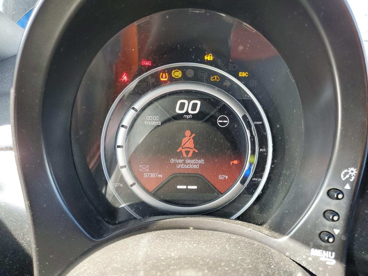 2013 Fiat 500 Electric VIN: 3C3CFFGE0DT744386 Lot: 93755015