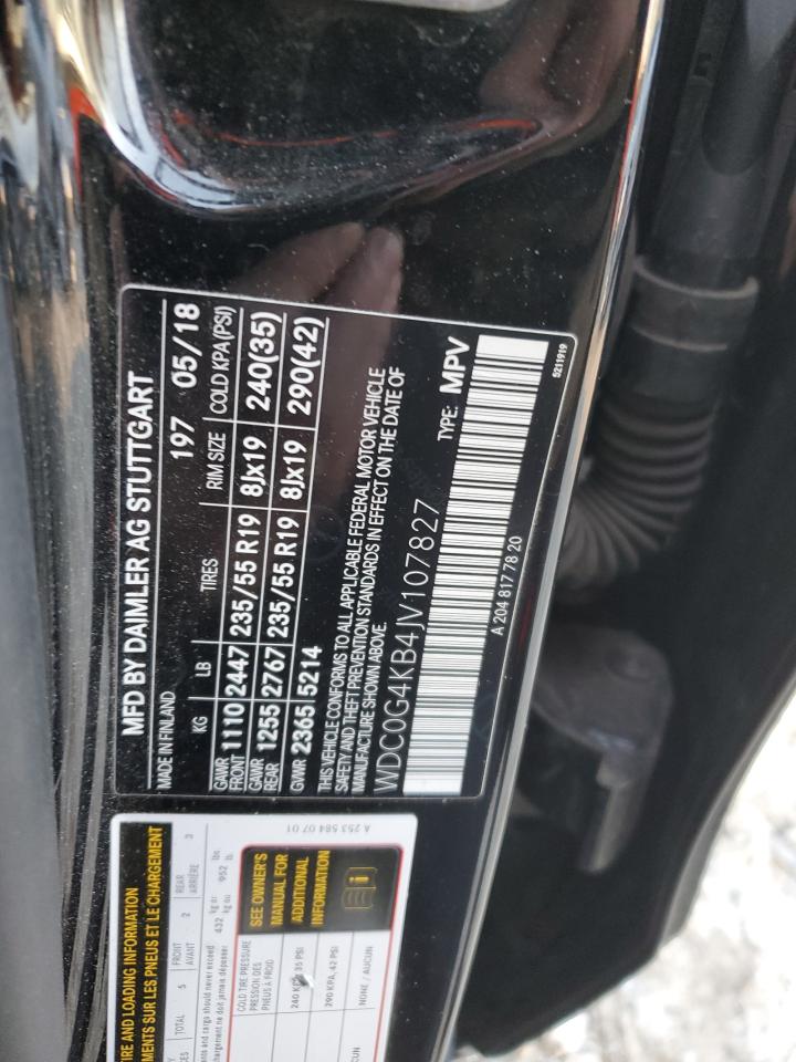 2018 Mercedes-Benz Glc 300 4Matic VIN: WDC0G4KB4JV107827 Lot: 94056105