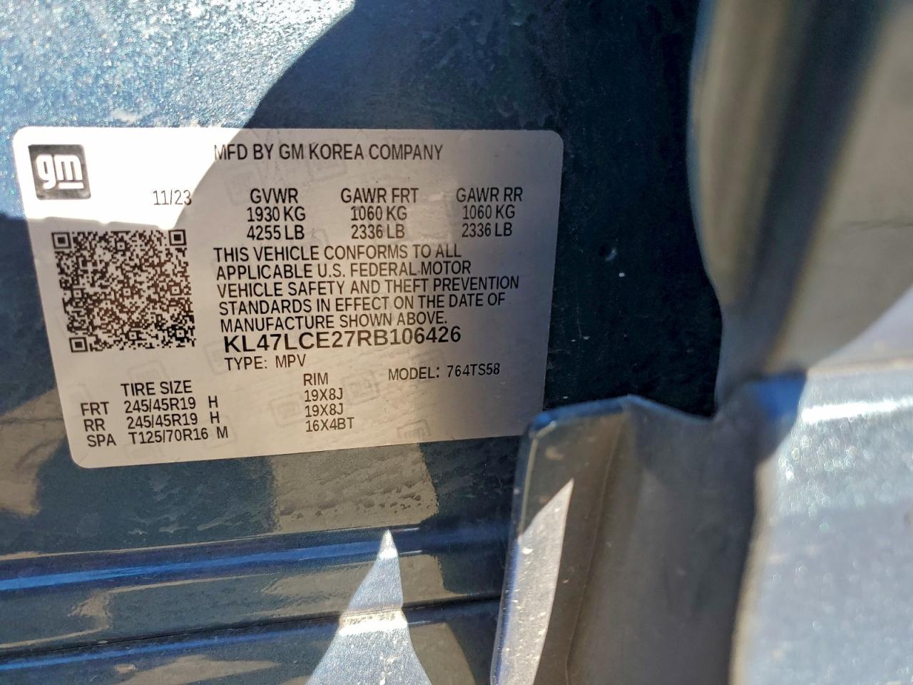 2024 Buick Envista Avenir VIN: KL47LCE27RB106426 Lot: 94294885