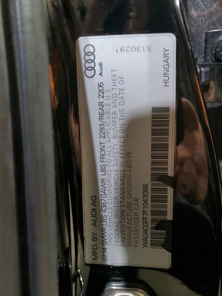 2015 Audi A3 Premium VIN: WAUACGFF7F1043086 Lot: 92403905