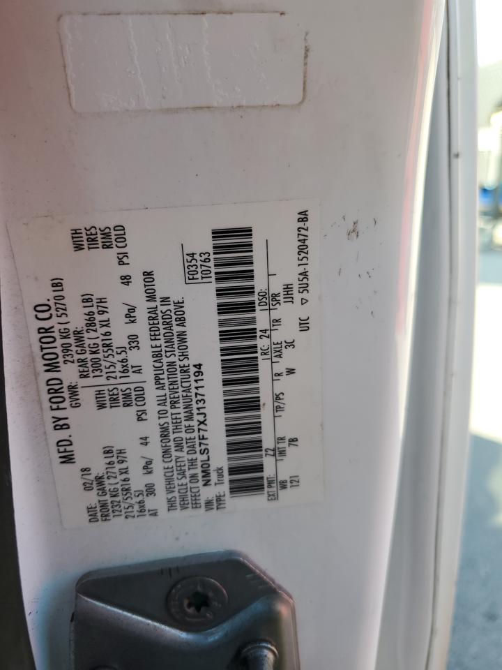 2018 Ford Transit Connect Xlt VIN: NM0LS7F7XJ1371194 Lot: 93632415