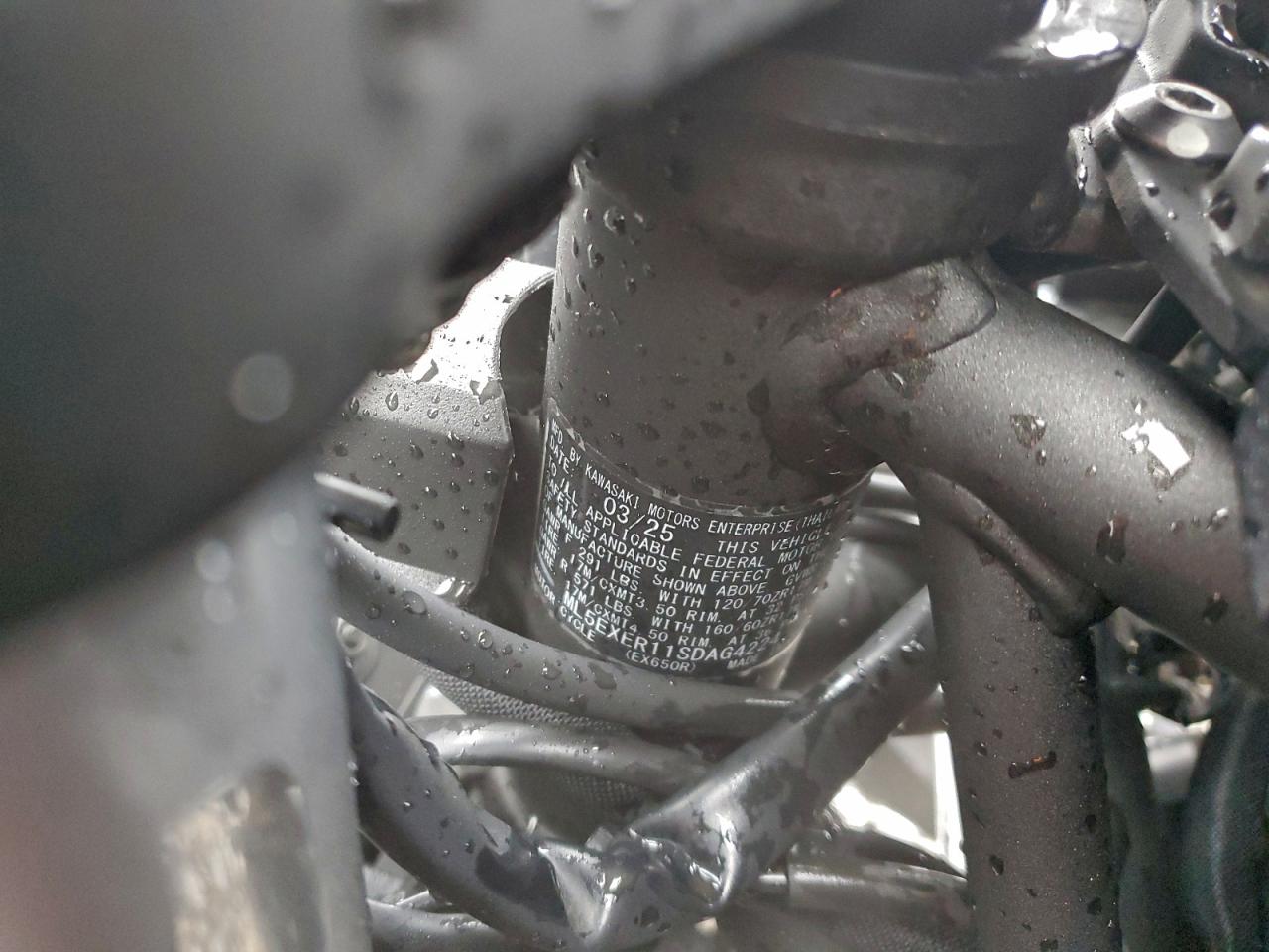 2025 Kawasaki Ex650 R VIN: ML5EXER11SDAG4224 Lot: 94142235