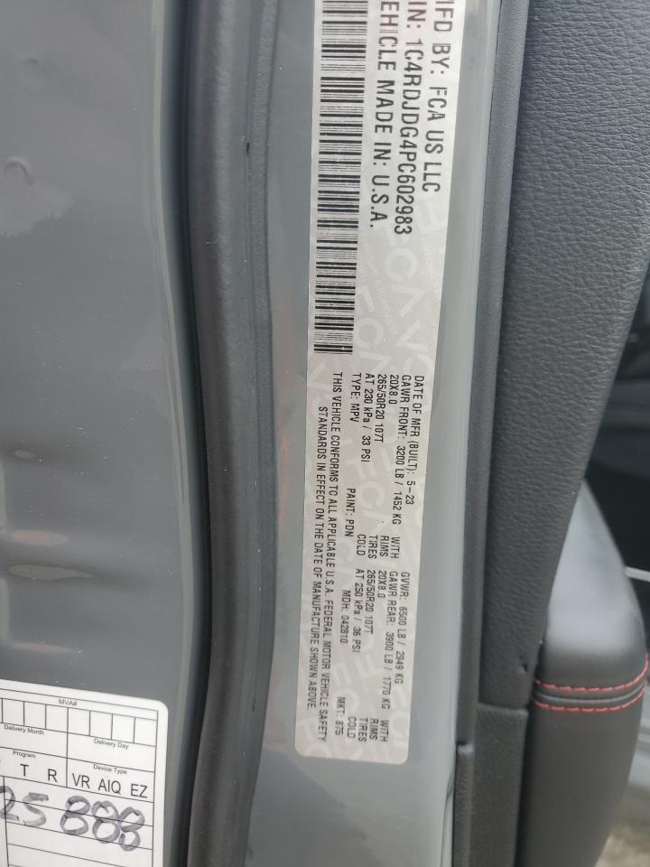 2023 Dodge Durango Gt VIN: 1C4RDJDG4PC602983 Lot: 90670085