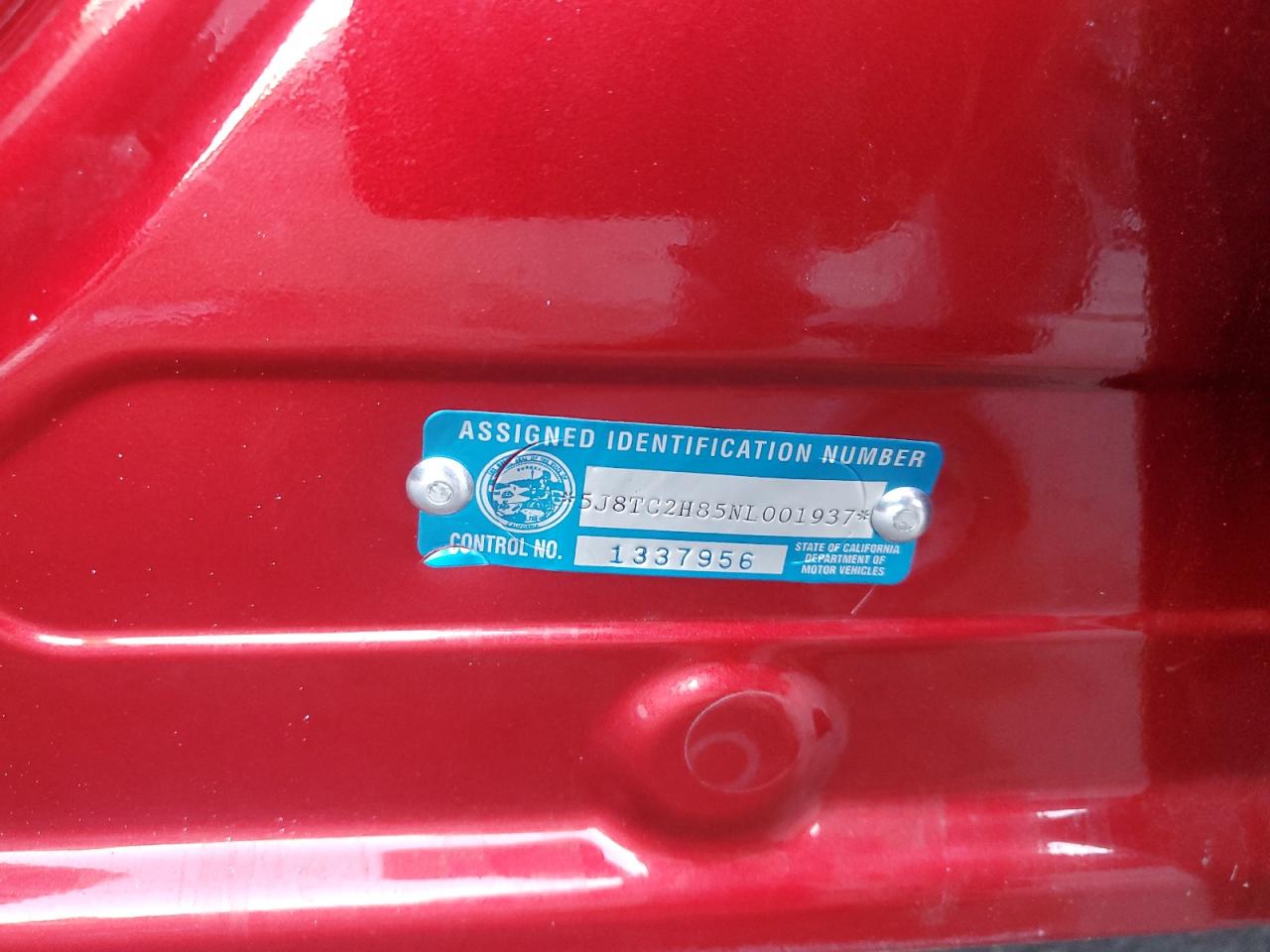 2022 Acura Rdx A-Spec Advance VIN: 5J8TC2H85NL00193 Lot: 93525455