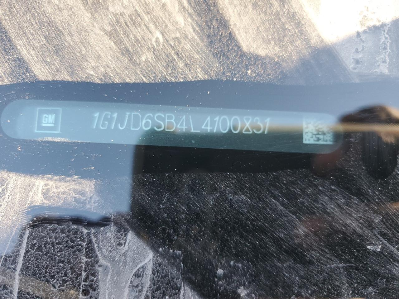 2020 Chevrolet Sonic Lt VIN: 1G1JD6SB4L4100831 Lot: 92189335