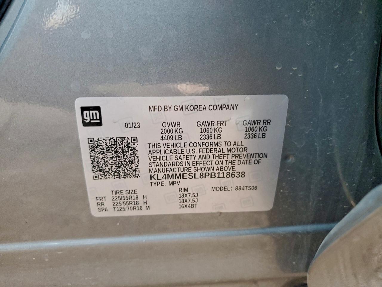 2023 Buick Encore Gx Select VIN: KL4MMESL8PB118638 Lot: 94669855