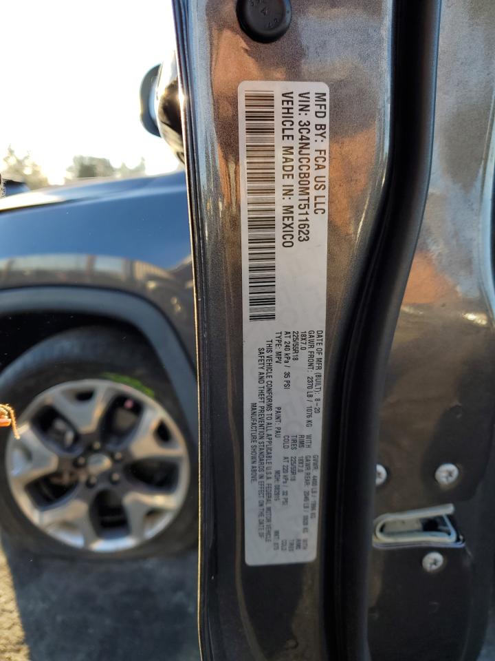 2021 Jeep Compass Limited VIN: 3C4NJCCB0MT511623 Lot: 91047815