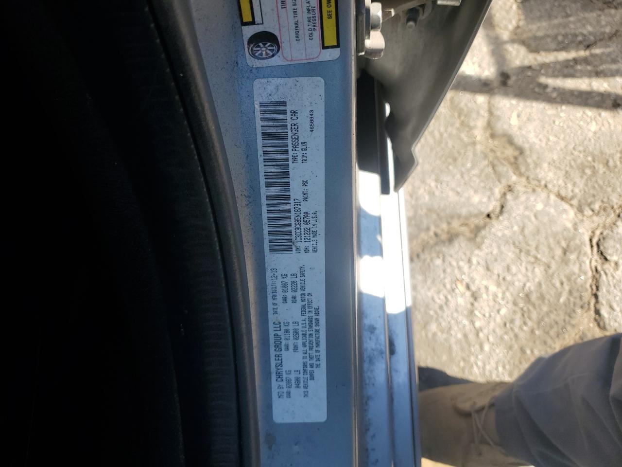 2014 Chrysler 200 Limited VIN: 1C3CCBCG8EN187317 Lot: 92606065