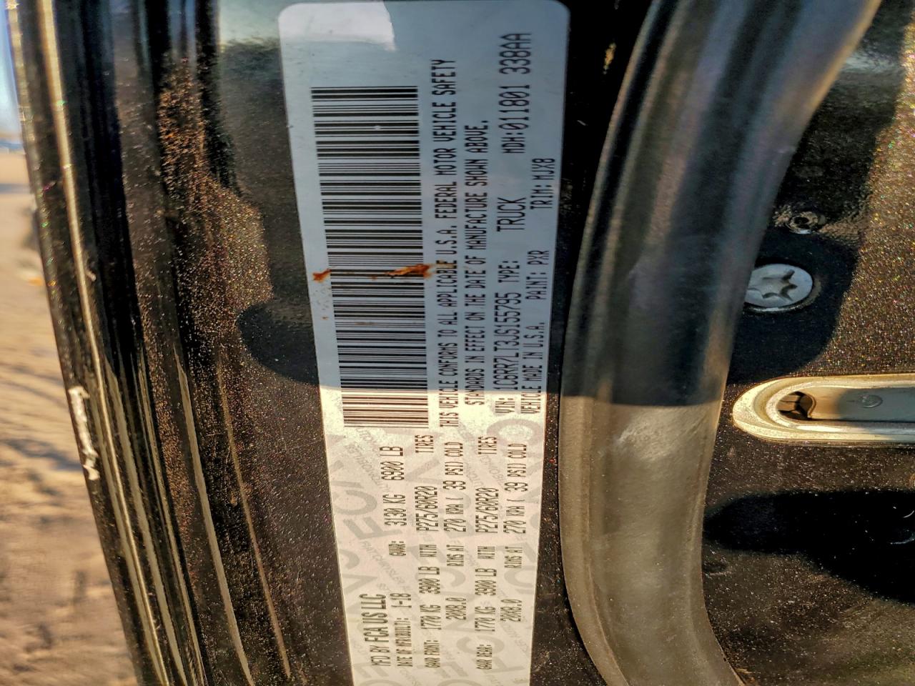 2018 Ram 1500 Slt VIN: 1C6RR7LT3JS155795 Lot: 93890125