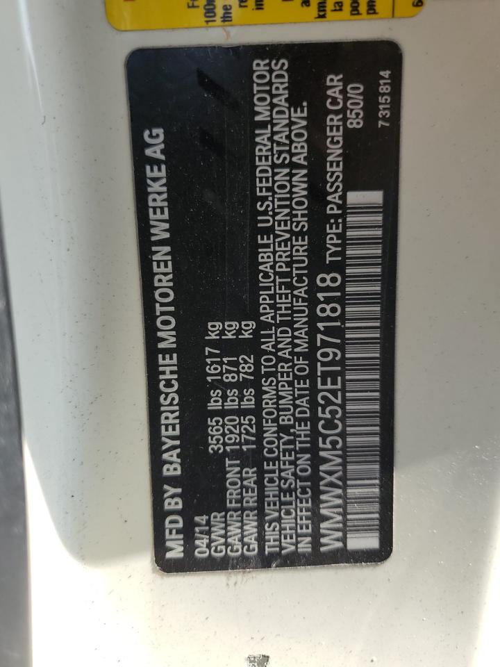 2014 Mini Cooper VIN: WMWXM5C52ET971818 Lot: 90894835
