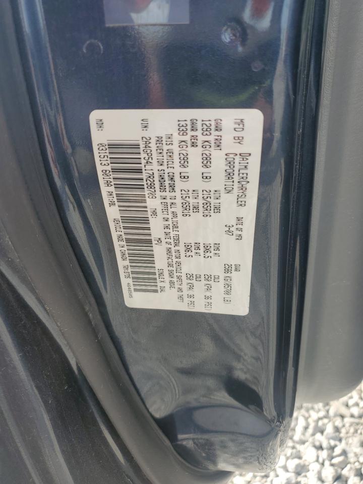 2007 Chrysler Town & Country Touring VIN: 2A4GP54L17R298709 Lot: 91463655