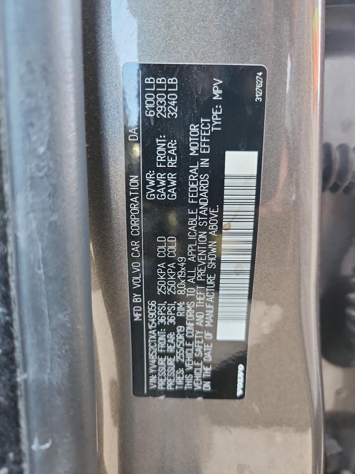 2010 Volvo Xc90 VIN: YV4852CTXA1549056 Lot: 90086375