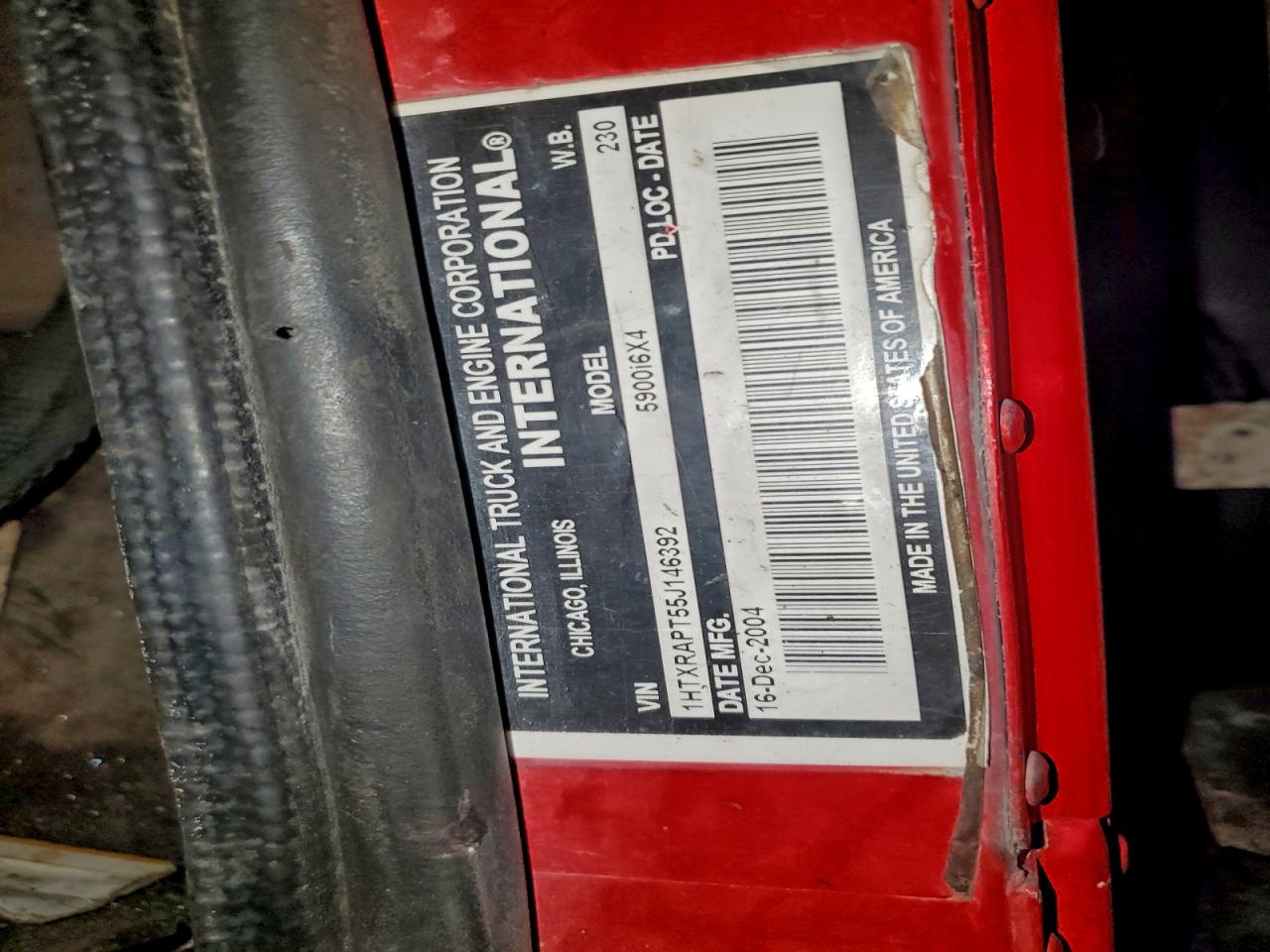 2005 International 5900 5900I VIN: 1HTXRAPT55J146392 Lot: 93096125