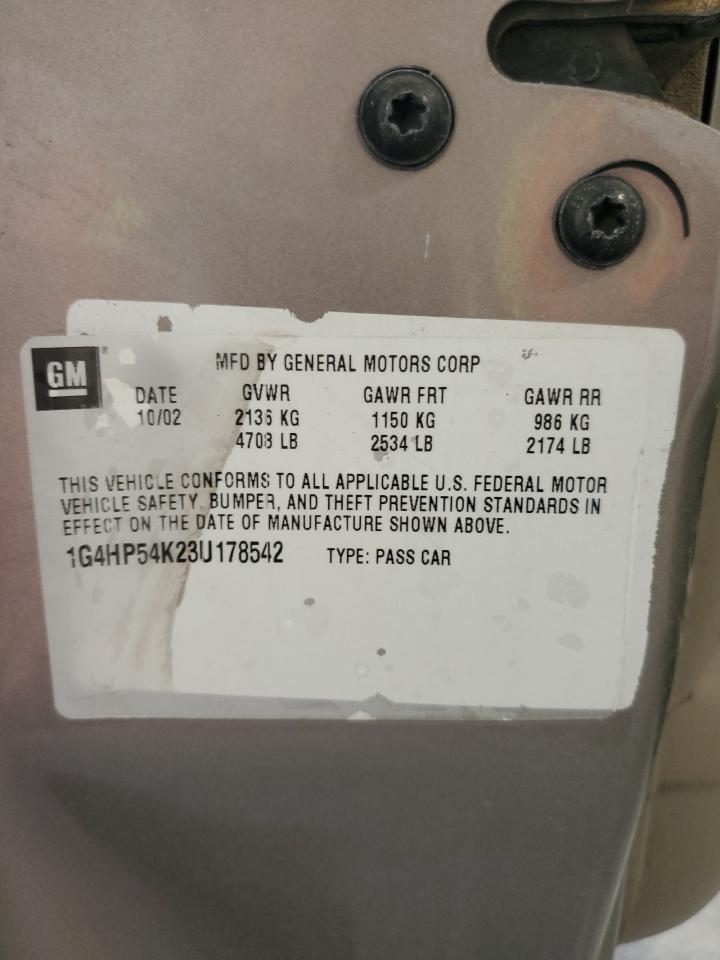 2003 Buick Lesabre Custom VIN: 1G4HP54K23U178542 Lot: 91239195