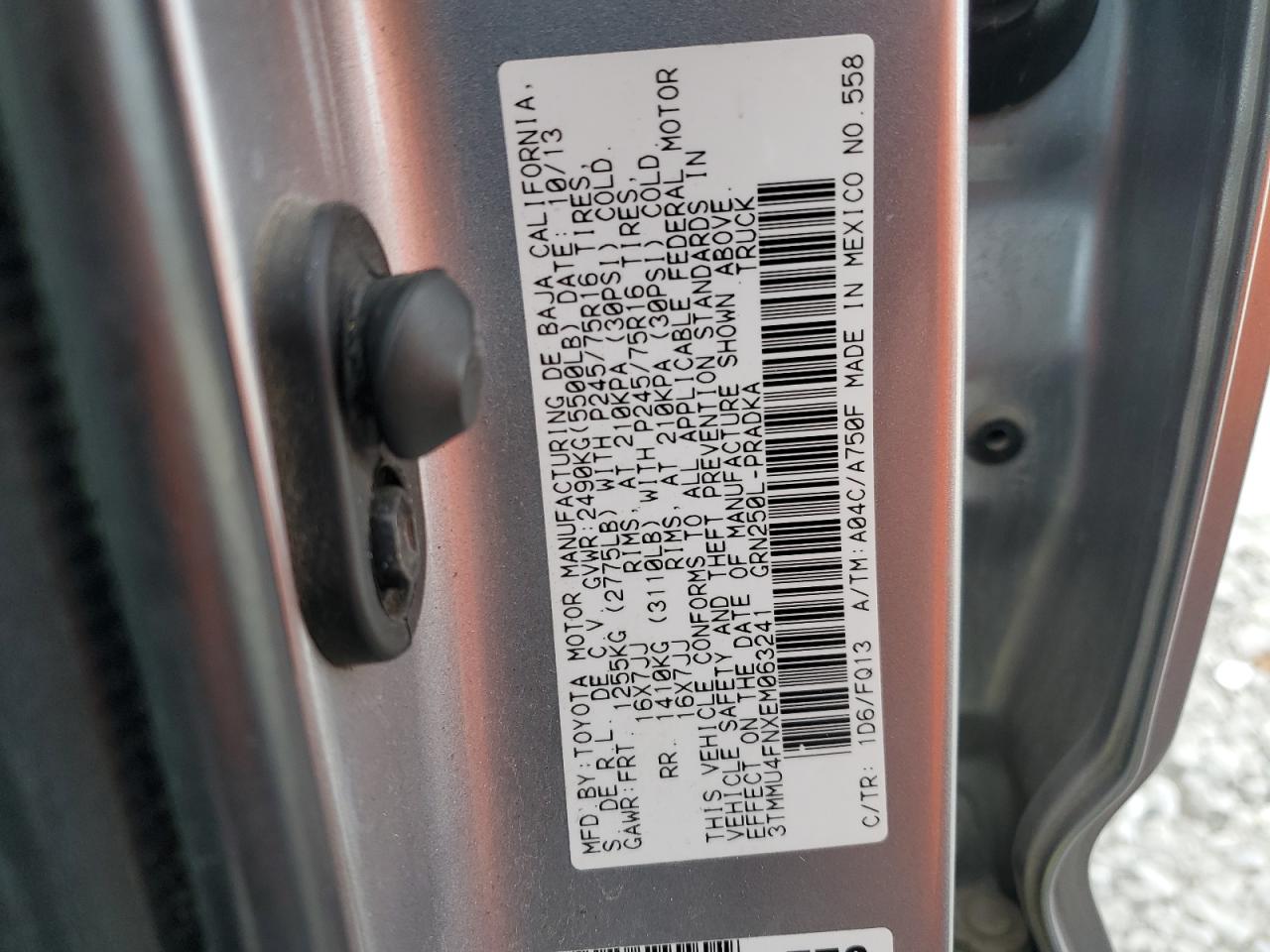 2014 Toyota Tacoma Double Cab Long Bed VIN: 3TMMU4FNXEM063241 Lot: 92138345