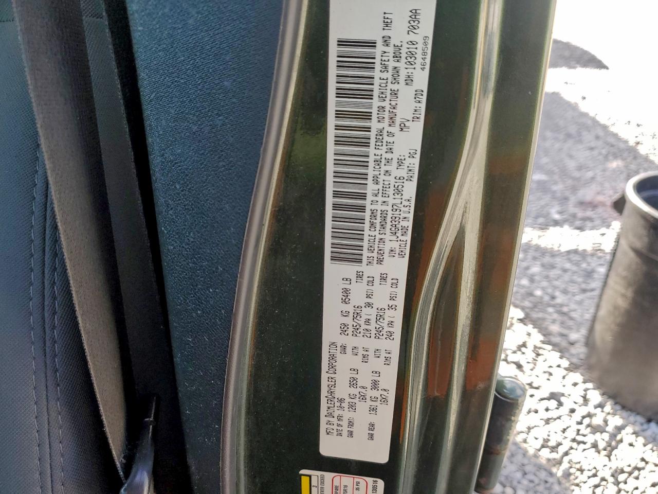 2007 Jeep Wrangler X VIN: 1J4GA39197L130516 Lot: 94033425