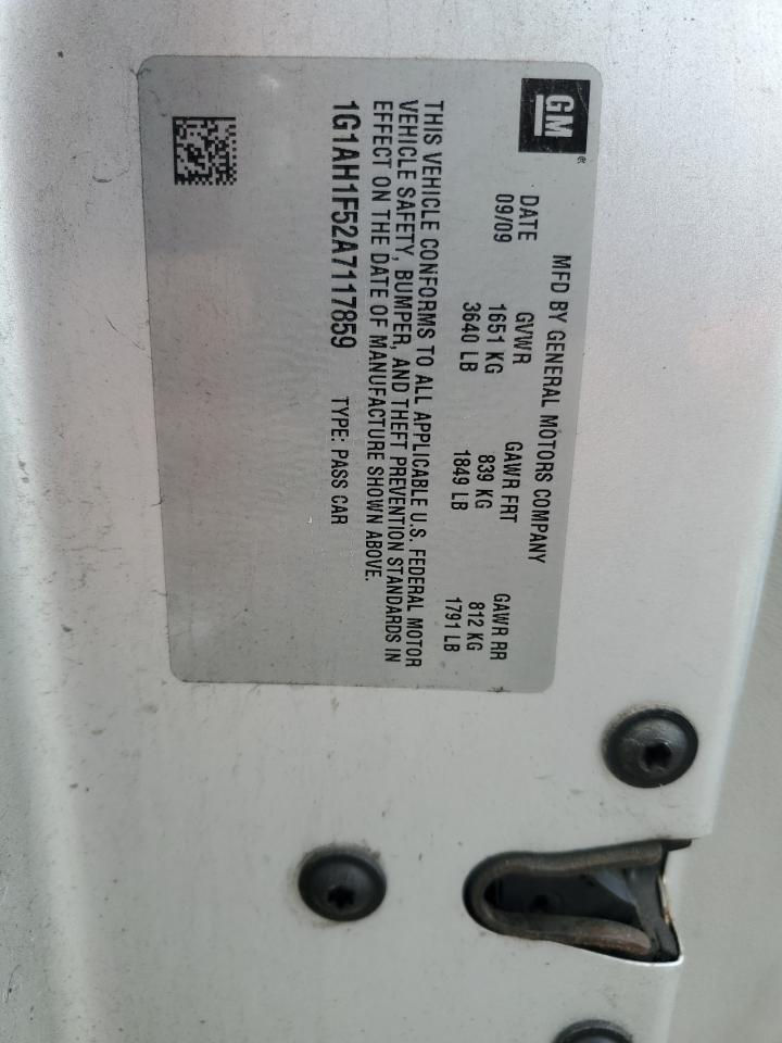 2010 Chevrolet Cobalt VIN: 1G1AH1F52A7117859 Lot: 91794835