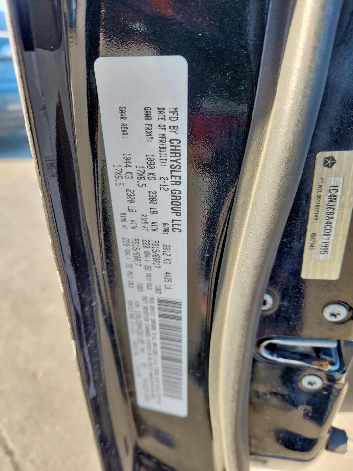 2012 Jeep Compass Sport VIN: 1C4NJCBA4CD611995 Lot: 92289065