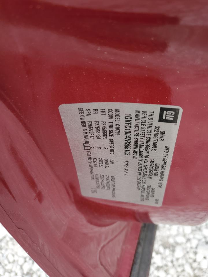 2007 GMC Yukon VIN: 1GKFC13047R288103 Lot: 93767145