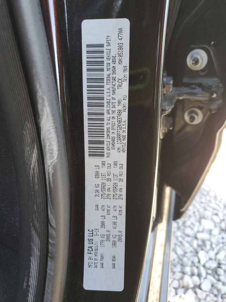 2019 Ram 1500 Big Horn/Lone Star VIN: 1C6RRFFG2KN837480 Lot: 91328945