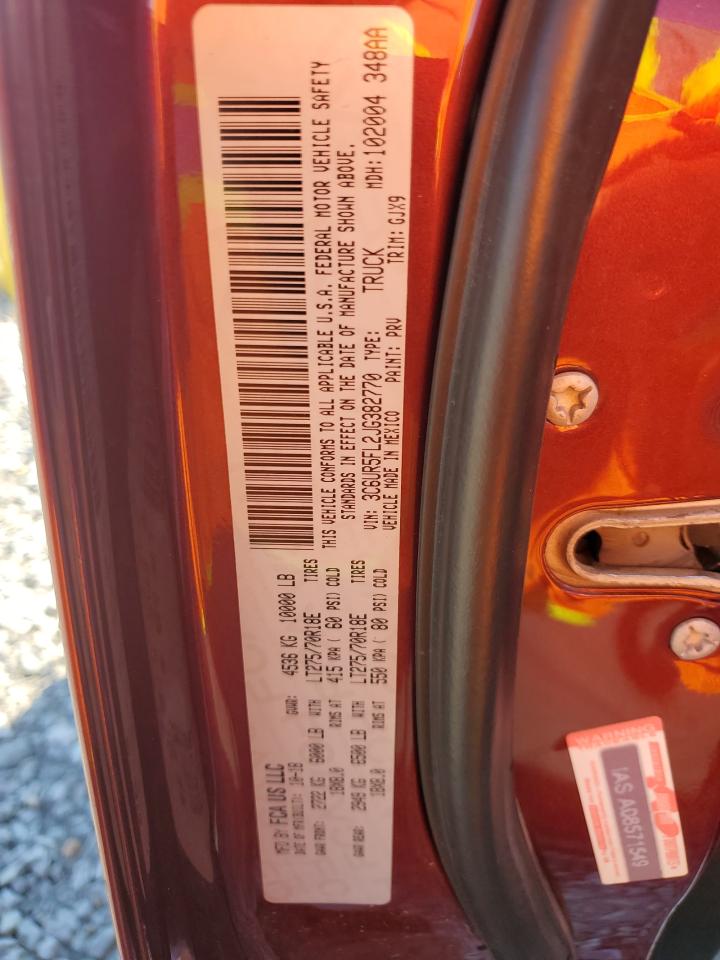 2018 Ram 2500 Laramie VIN: 3C6UR5FL2JG382770 Lot: 91325315