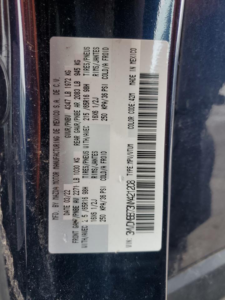 2022 Mazda Cx-30 Gx VIN: 3MVDMBB73NM421208 Lot: 93876595