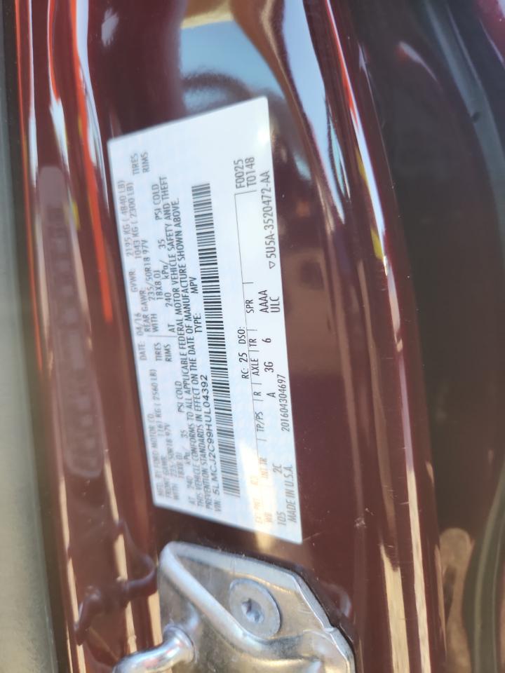 2017 Lincoln Mkc Select VIN: 5LMCJ2C99HUL04392 Lot: 92938745