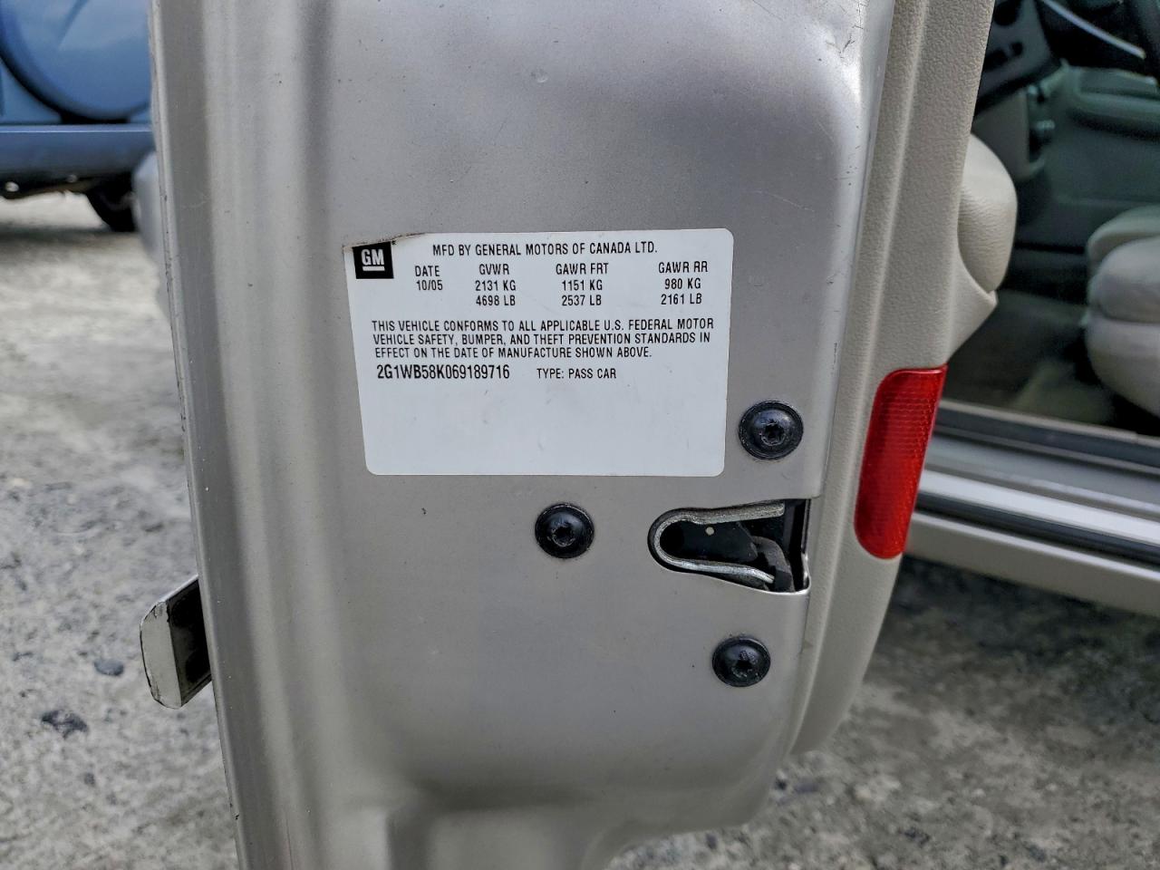 2006 Chevrolet Impala Ls VIN: 2G1WB58K069189716 Lot: 94341925