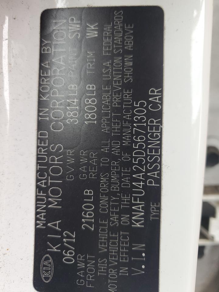 2013 Kia Forte Ex VIN: KNAFU4A25D5671305 Lot: 92894875