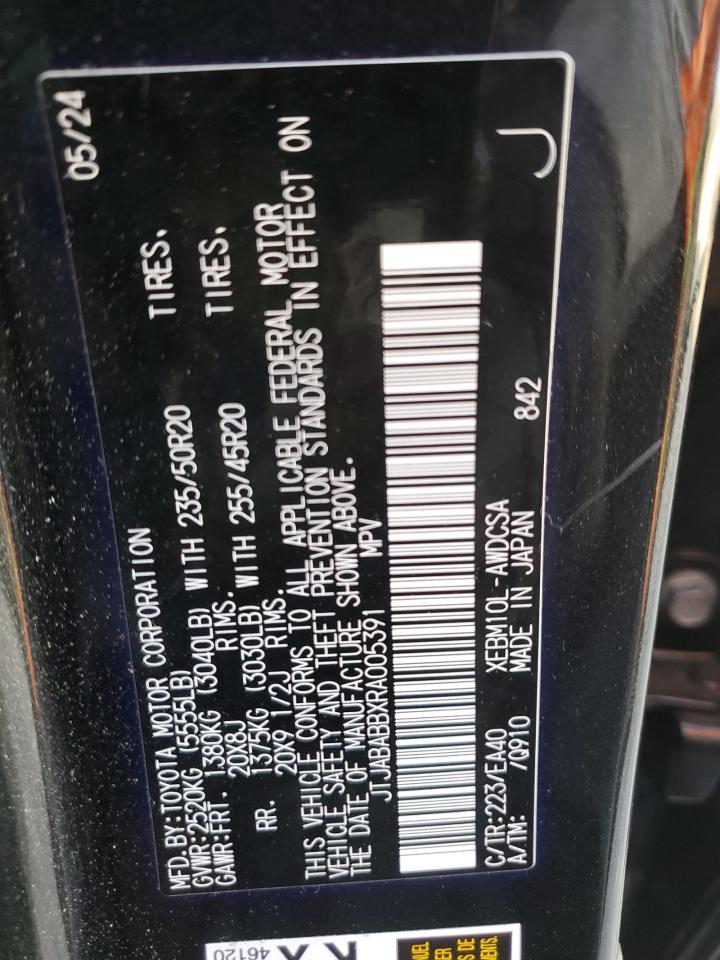 2024 Lexus Rz 300E VIN: JTJABABBXRA005391 Lot: 91910325