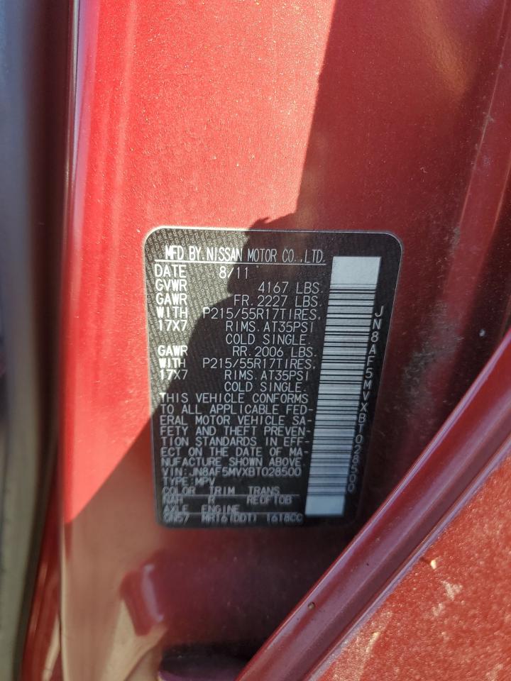 2011 Nissan Juke S VIN: JN8AF5MVXBT028500 Lot: 93083455