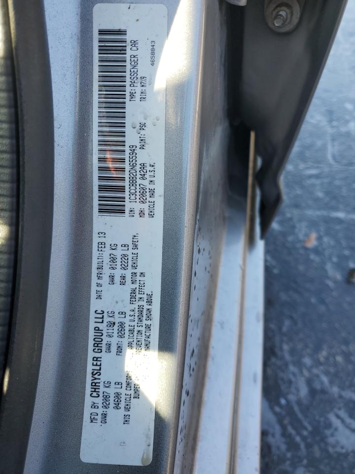 2013 Chrysler 200 Touring VIN: 1C3CCBBB2DN655949 Lot: 92327475