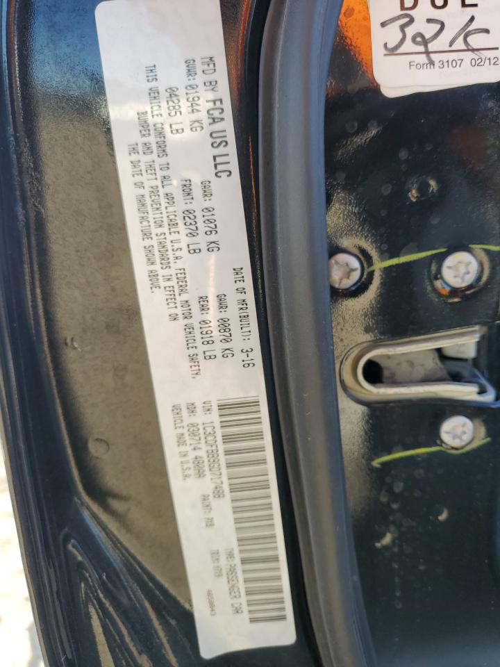 2016 Dodge Dart Sxt VIN: 1C3CDFBB9GD717488 Lot: 91366755