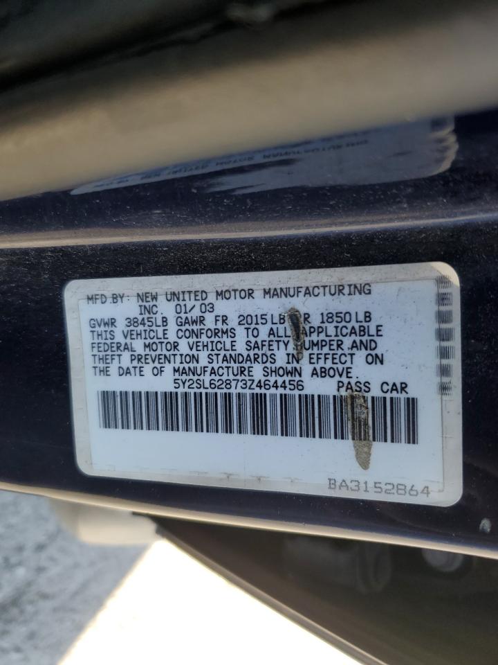 2003 Pontiac Vibe VIN: 5Y2SL62873Z464456 Lot: 92429475