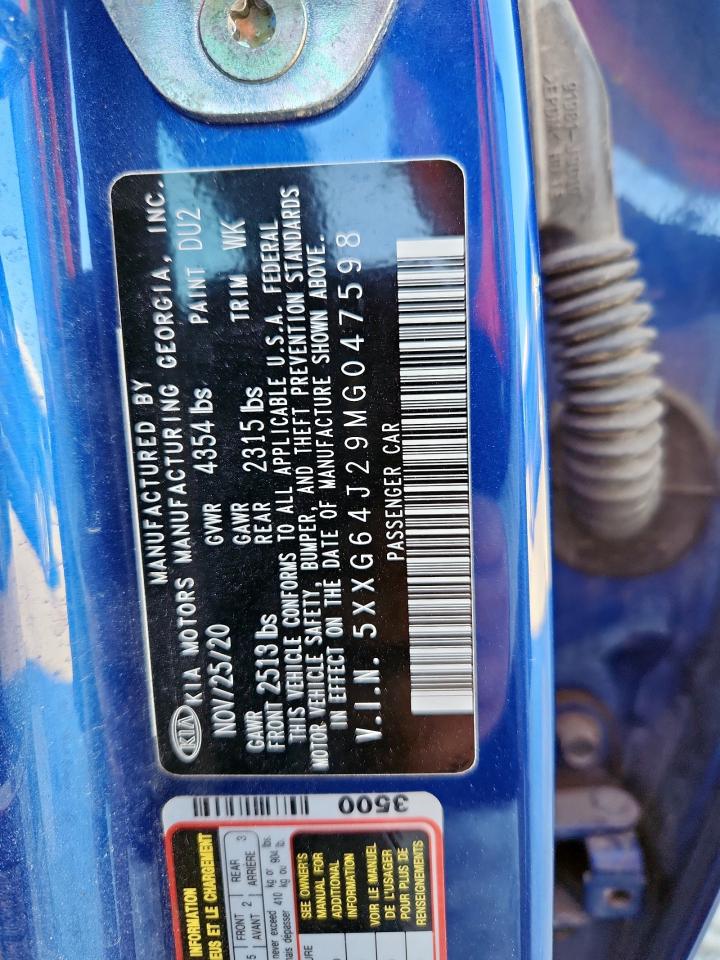 2021 Kia K5 Gt Line VIN: 5XXG64J29MG047598 Lot: 92635125