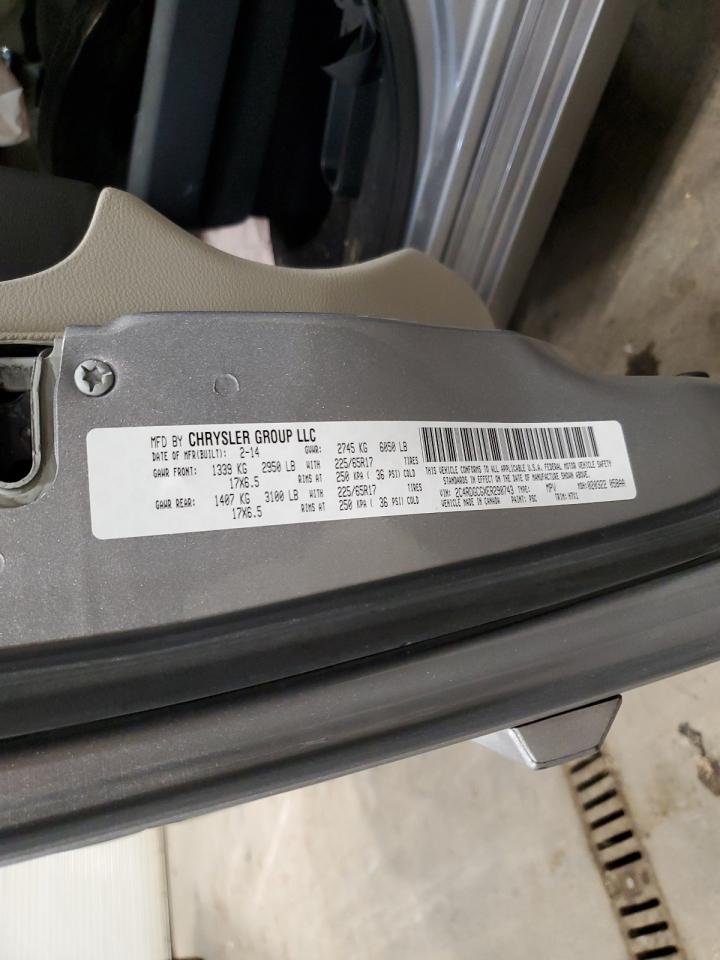 2014 Dodge Grand Caravan Sxt VIN: 2C4RDGCGXER290743 Lot: 92313005