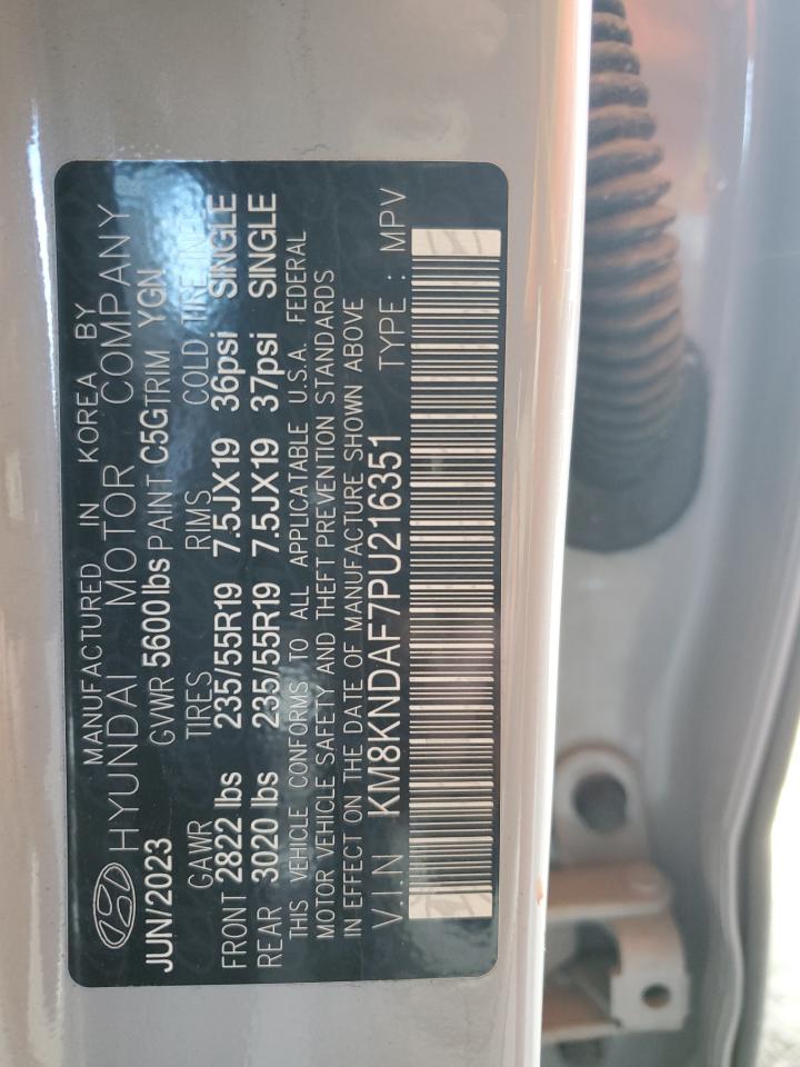 2023 Hyundai Ioniq 5 Sel VIN: KM8KNDAF7PU216351 Lot: 91643625