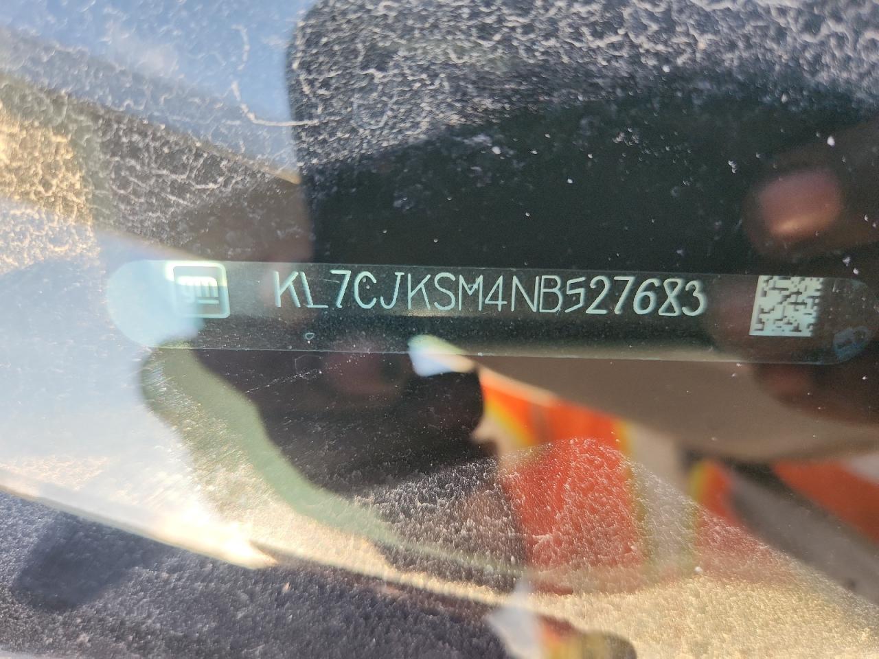 2022 Chevrolet Trax Ls VIN: KL7CJKSM4NB527683 Lot: 92612055