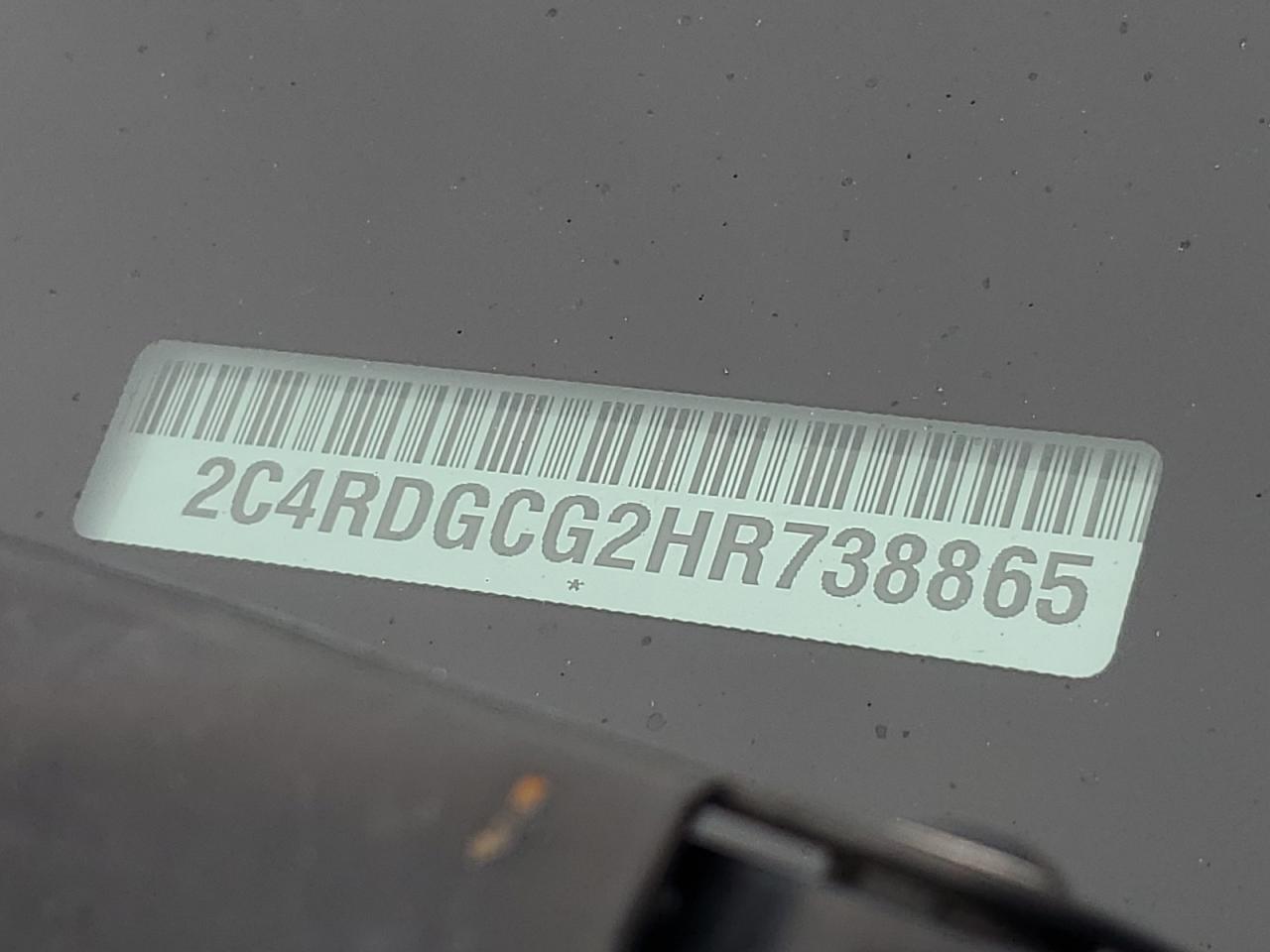 2017 Dodge Grand Caravan Sxt VIN: 2C4RDGCG2HR738865 Lot: 93637745