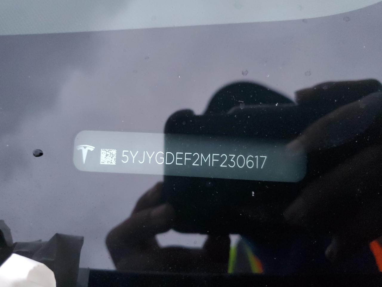 2021 Tesla Model Y VIN: 5YJYGDEF2MF230617 Lot: 91102245