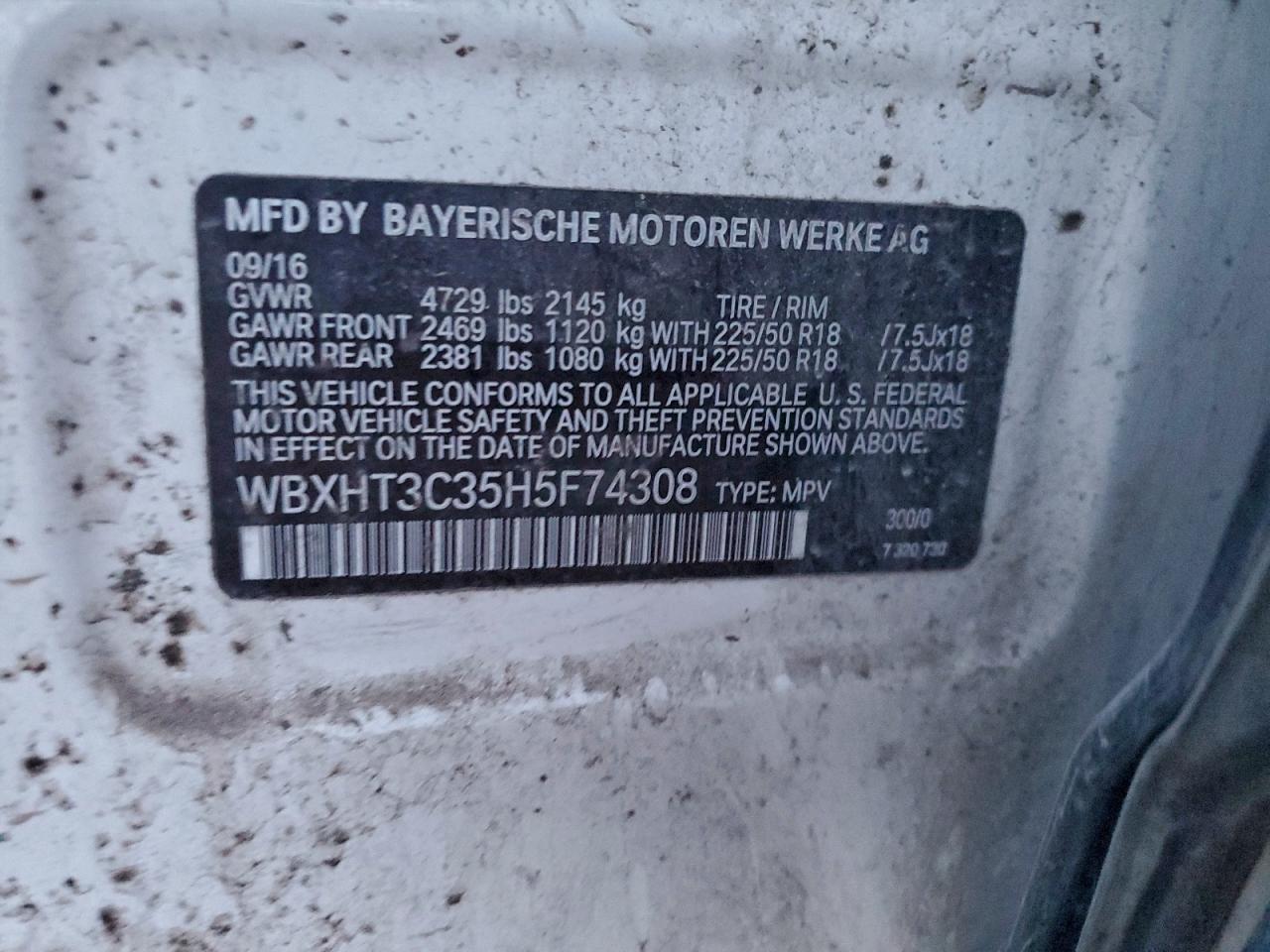 2017 BMW X1 xDrive28I VIN: WBXHT3C35H5F74308 Lot: 93954145