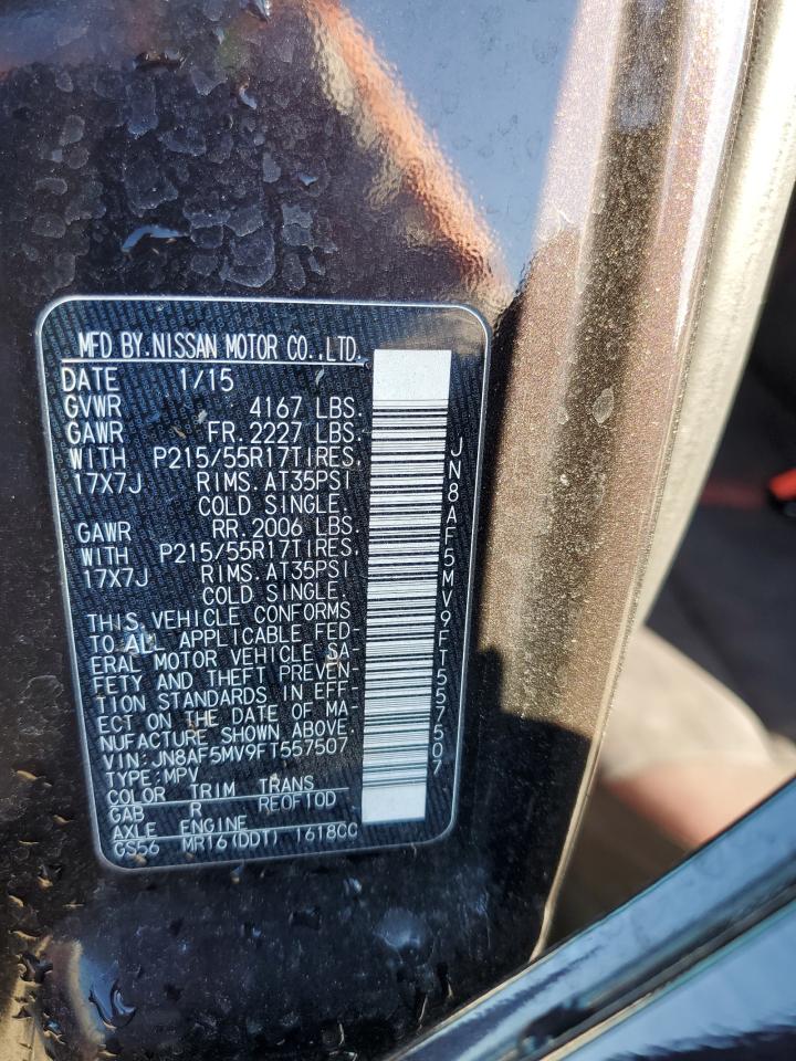 2015 Nissan Juke S VIN: JN8AF5MV9FT557507 Lot: 91941855