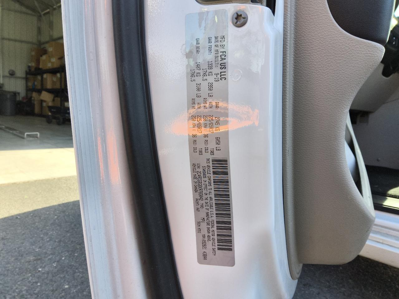 2019 Dodge Grand Caravan Se VIN: 2C4RDGBG6KR783042 Lot: 92947485