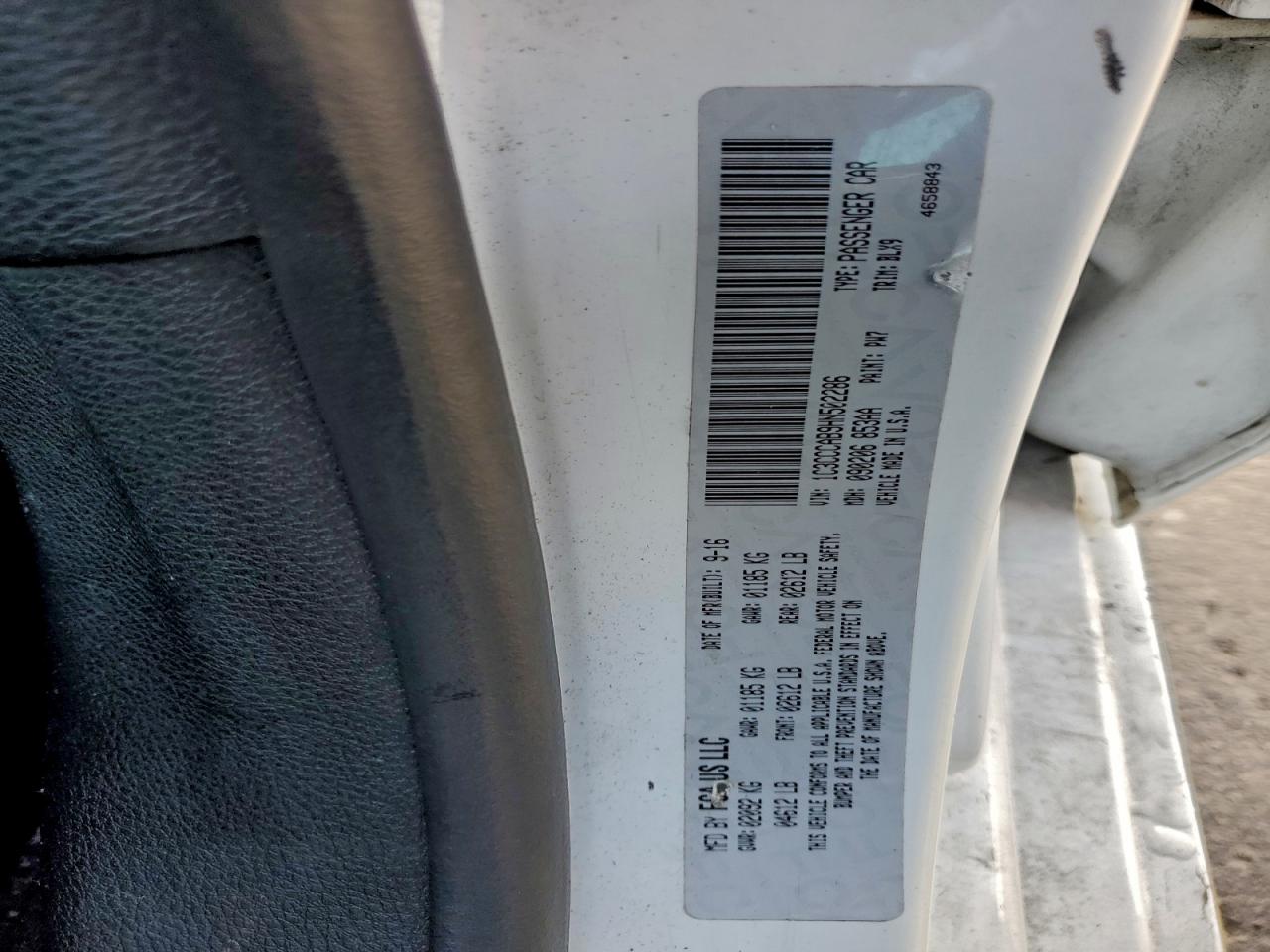 2017 Chrysler 200 Limited VIN: 1C3CCCAB9HN502286 Lot: 94489105