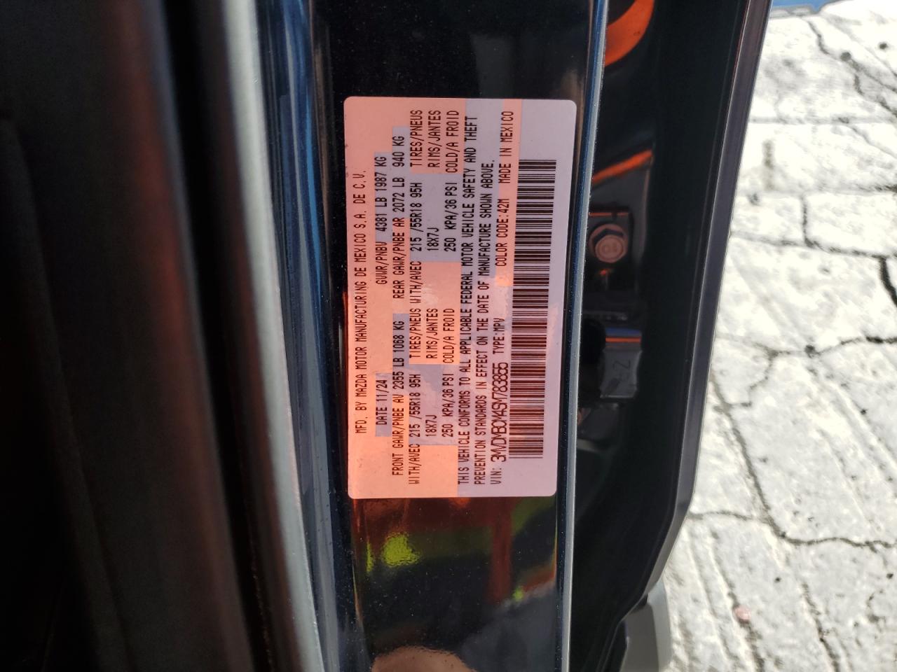 2025 Mazda Cx-30 Preferred VIN: 3MVDMBCM4SM783855 Lot: 90100235