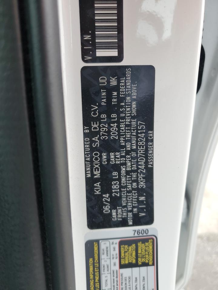 2024 Kia Forte Lx VIN: 3KPF24AD7RE824157 Lot: 93205285