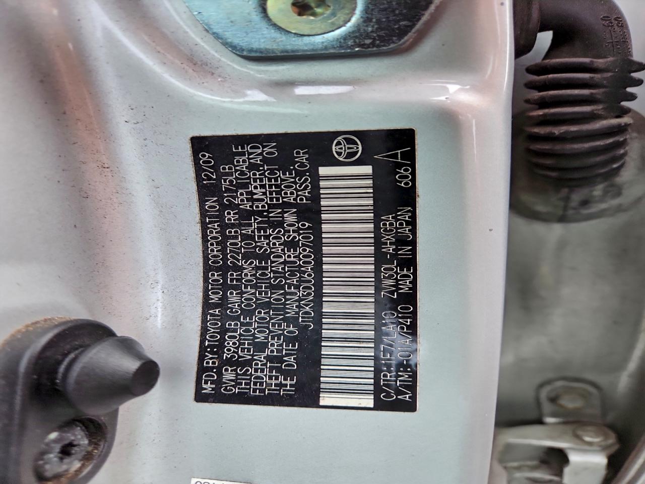 2010 Toyota Prius VIN: JTDKN3DU6A0097019 Lot: 94228625